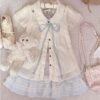 6262587528100040514 (1) blue shoujo blouse and skirt set