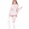 6129720429879429909 ribbon lace bunny hoodie