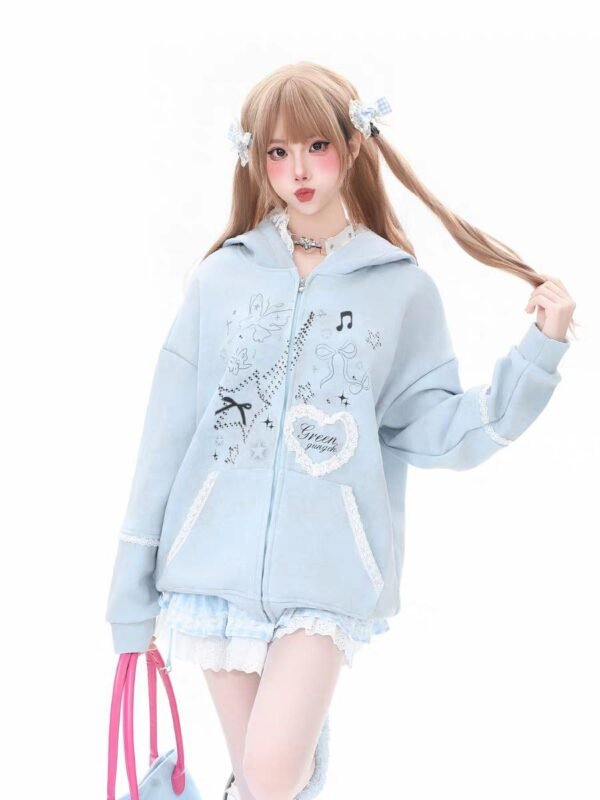 6129720429879429913 ribbon lace bunny hoodie