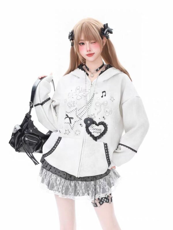 6129720429879429915 ribbon lace bunny hoodie