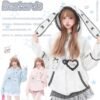 6129720429879429917 ribbon lace bunny hoodie